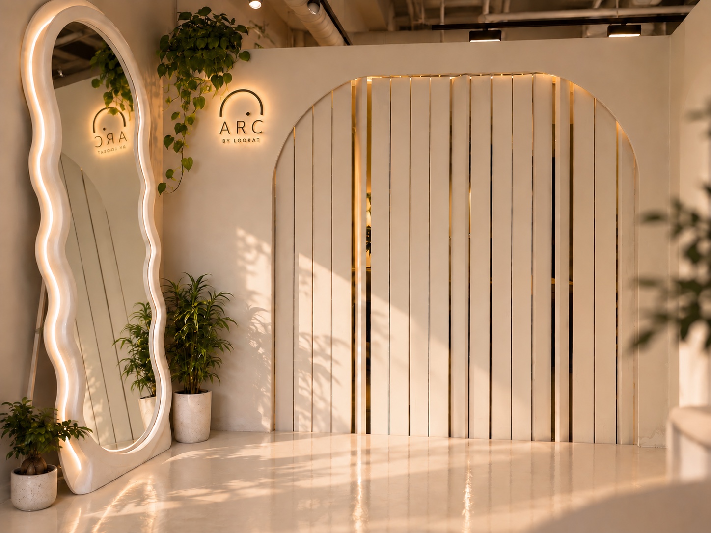 The arched entry of ARC Hair Studio